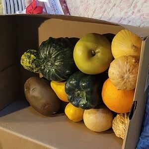 Artificial Veggies for decor! GREAT CONDITION. 11 PCS.